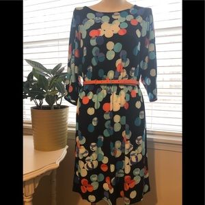 Madison dress with colorful circle design
